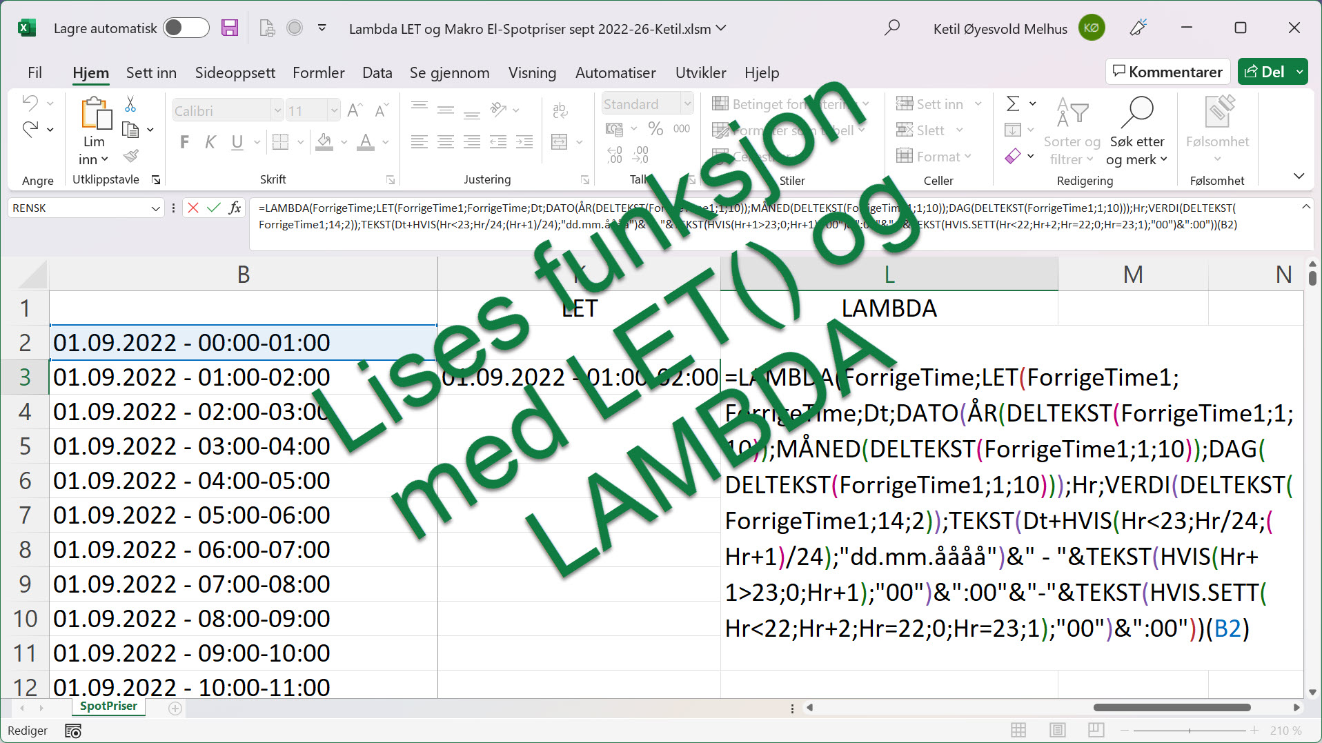 Serier: Lises funksjon med LET() og LAMDA() - ExcelGuru - Excel på Norsk